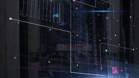 Neon ticking clock and digital interface with data processing against close up of computer server. computer interface and business data storage technology concept - Powered by Shutterstock - Get 15% off with code: PIKWIZARD15