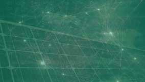 Animation of network of connections and light spots over solar panels. Global connections, computing and digital interface concept digitally generated video. - Powered by Shutterstock - Get 15% off with code: PIKWIZARD15