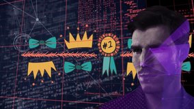 Animation of text quarantine over portrait of man wearing face mask in city screen. Global communication and data sharing concept digitally generated video. - Powered by Shutterstock - Get 15% off with code: PIKWIZARD15