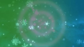 Soft gradient backdrop showing pale ring and drifting snowflakes starting swirling pulses fading. Abstract, digital art, motion, elegance, tranquility, shimmer, fluidity - Powered by Shutterstock - Get 15% off with code: PIKWIZARD15