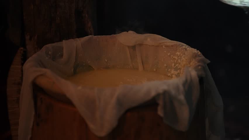 Ancient Village Food Cooking in Pot on Fire Traditional Dairy Meal Old Times
