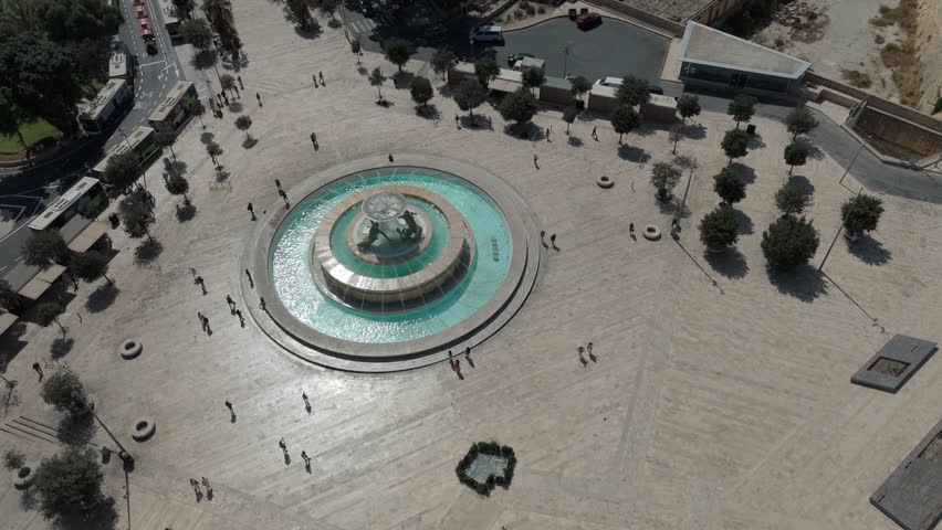 Wide Aerial Drone View of Tritons