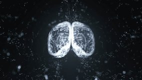 Abstract digital brain rotating in cyber space with floating data particles and neural network connectivity - Powered by Shutterstock - Get 15% off with code: PIKWIZARD15