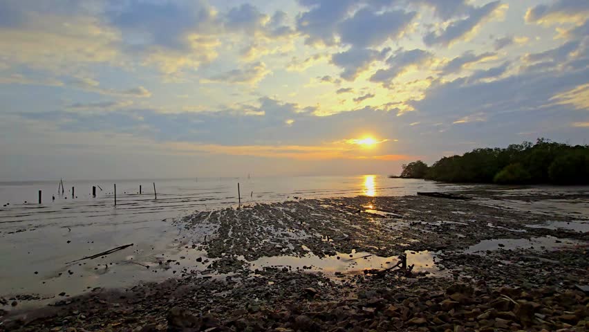 Sunset Along a Beach in Malaysia 