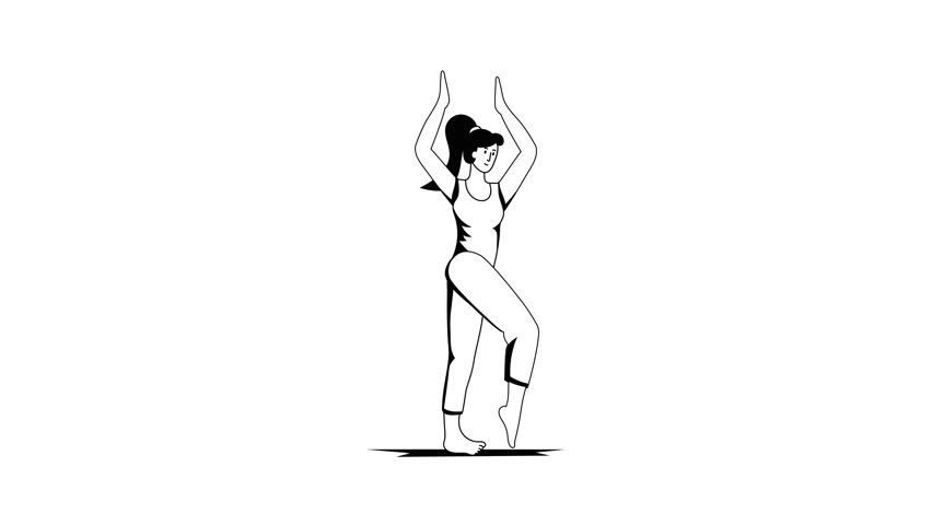 Yoga and Exertion Hand Drawn Illustrations