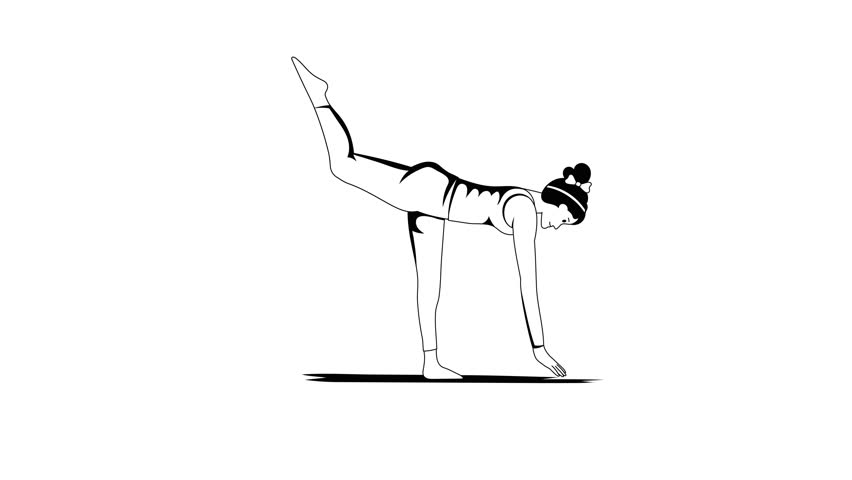  Fitness and Yoga Hand Drawn Illustration
