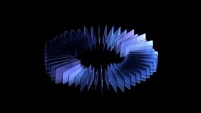 Data analytics concept. Glass objects are arranged in a structure and organized in a circle on a black background, 4k seamless loop 3d animation - Powered by Shutterstock - Get 15% off with code: PIKWIZARD15