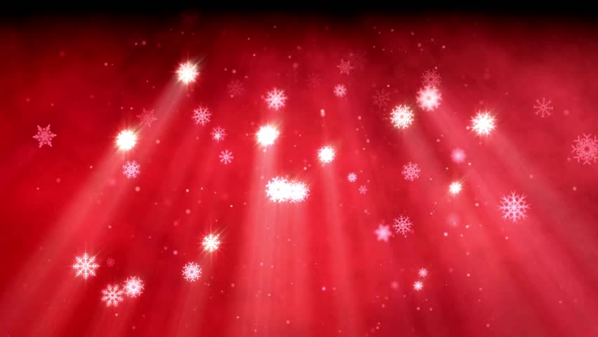 Cute animation of snowflake winter Merry Christmas Seamless loop red backgrounds copyspace template