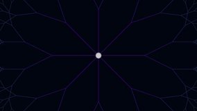 Seamless loop of a radially symmetric fractal network resembling a nervous system. Breathing recursive branches expand and contract with glowing connections in 4K UHD. Abstract medical background. - Powered by Shutterstock - Get 15% off with code: PIKWIZARD15
