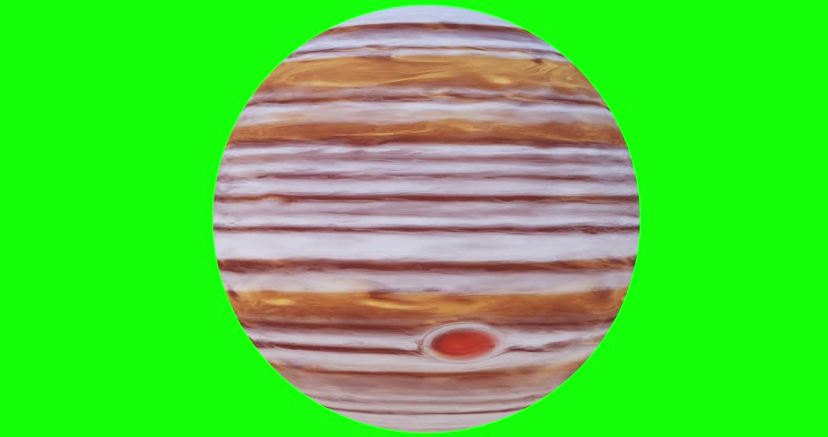 Fictional gas giant planet rotating 360 degrees footage with alpha channel (ProRes, 4K only). 3D FX animation.