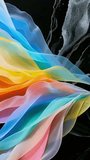 Vibrant Flowing Gradient Fabric on Black - Powered by Shutterstock - Get 15% off with code: PIKWIZARD15