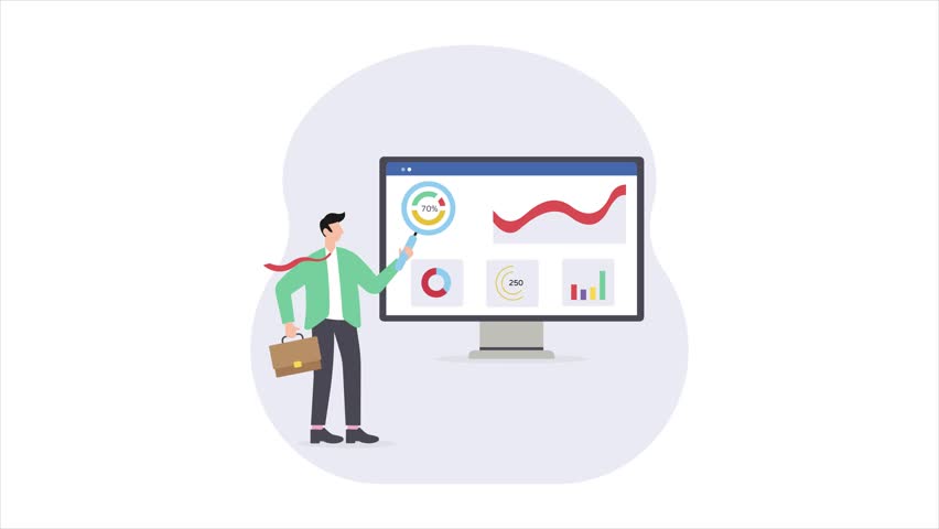 Web Traffic 2D Animation MP4 File 