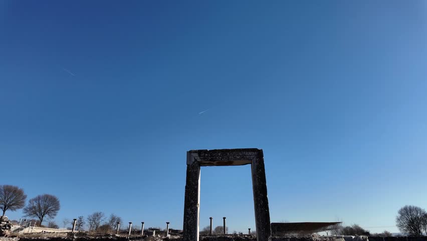 Ancient Ruins at archaeological area of Philippi, Eastern Macedonia and Thrace, Greece