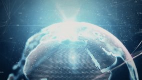 Animation of network of connections and clock over globe on dark background. global connection and data processing concept digitally generated video. - Powered by Shutterstock - Get 15% off with code: PIKWIZARD15