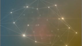Animation of light beams moving through lines connecting dots on digital interface. Digital composite, connect the dots, networking, technology, cloud computing, connection. - Powered by Shutterstock - Get 15% off with code: PIKWIZARD15