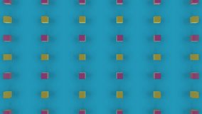 Animation of rows of cubes and data processing over blue background. Global connections, business, finances, computing and data processing concept digitally generated video. - Powered by Shutterstock - Get 15% off with code: PIKWIZARD15