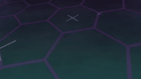 Animation of data processing over hexagons moving. Technology and digital interface concept digitally generated video. - Powered by Shutterstock - Get 15% off with code: PIKWIZARD15