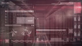 Animation of data processing on red screen over servers. global network, connections, data processing, technology and digital interface concept digitally generated video. - Powered by Shutterstock - Get 15% off with code: PIKWIZARD15