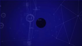 Animation of network of connections with business icons over blue background. global business, networking, connections and digital interface concept digitally generated video. - Powered by Shutterstock - Get 15% off with code: PIKWIZARD15