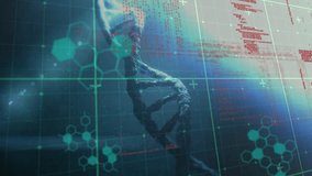 Animation of brain rotating over data processing and chemical formulas over clouds. data processing, science, human biology and technology concept digitally generated video. - Powered by Shutterstock - Get 15% off with code: PIKWIZARD15