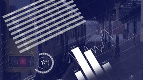 Animation of statistics and data processing over wind turbine on grey background. Logistics and transportation business concept. - Powered by Shutterstock - Get 15% off with code: PIKWIZARD15