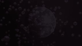 Animation of statistical data processing and covid-19 cells against globe on purple background. Covid-19 pandemic and business data technology concept - Powered by Shutterstock - Get 15% off with code: PIKWIZARD15