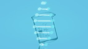 Animation of dna helix over empty beaker moving on table at laboratory. Digital composite, multiple exposure, anatomy, molecule, medical, abstract, healthcare and technology concept. - Powered by Shutterstock - Get 15% off with code: PIKWIZARD15