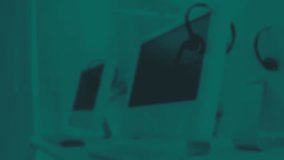 Animation of network of digital icons against office desks. Global networking and business technology concept - Powered by Shutterstock - Get 15% off with code: PIKWIZARD15