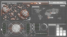 Animation of biological data and virus cells processing on brown digital screen. science, technology and digital interface concept digitally generated video. - Powered by Shutterstock - Get 15% off with code: PIKWIZARD15