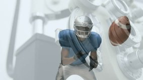 Animation of digital interface over american football players. Global sports, digital interface and data processing concept digitally generated video. - Powered by Shutterstock - Get 15% off with code: PIKWIZARD15