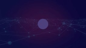 Animation of diagram over network of connections with icons on purple background. Global connections, computing and digital interface concept digitally generated video. - Powered by Shutterstock - Get 15% off with code: PIKWIZARD15