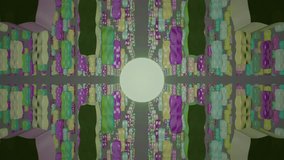 Illuminated sphere at centre of colourful abstract shapes and patterns in a floating display of light and form - Powered by Shutterstock - Get 15% off with code: PIKWIZARD15