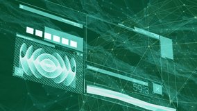 Animation of financial data processing over network of connections on green background. Global business, finances and digital interface concept digitally generated video. - Powered by Shutterstock - Get 15% off with code: PIKWIZARD15