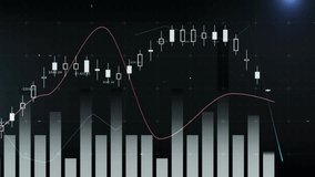 Animation of data processing over moving clock on black background. Global technology, computing and digital interface concept digitally generated video. - Powered by Shutterstock - Get 15% off with code: PIKWIZARD15