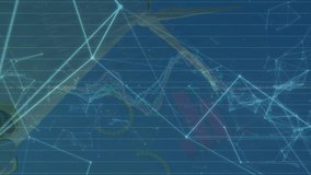 Animation of network of connections and graphs over male engineer and wind turbines. Green energy, eco power, connection and technology concept digitally generated video. - Powered by Shutterstock - Get 15% off with code: PIKWIZARD15