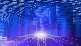 Animation of data processing and blue lights over servers. Global technology and data processing concept digitally generated video. - Powered by Shutterstock - Get 15% off with code: PIKWIZARD15