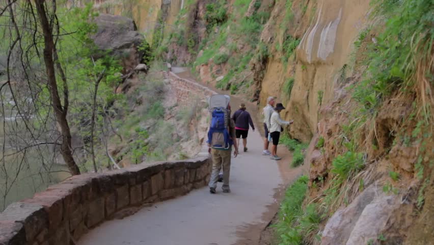 Hikers in Zion National Park Southern Utah