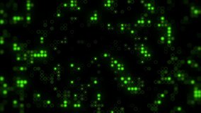 Green glowing digital circles arranging in futuristic technology matrix - Powered by Shutterstock - Get 15% off with code: PIKWIZARD15