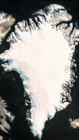 Geopolitical visualization map depicting Greenland under American influence with a textured flag overlay, suitable for documentaries, news analysis, and political commentary videos