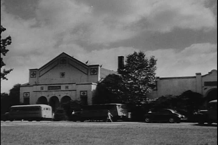 1940s - A fire burns down part of a rural Alabama school in 1946.