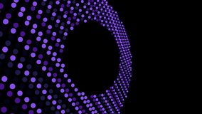 A mesmerizing pattern of purple dots creating a circular shape against a dark backdrop - Powered by Shutterstock - Get 15% off with code: PIKWIZARD15