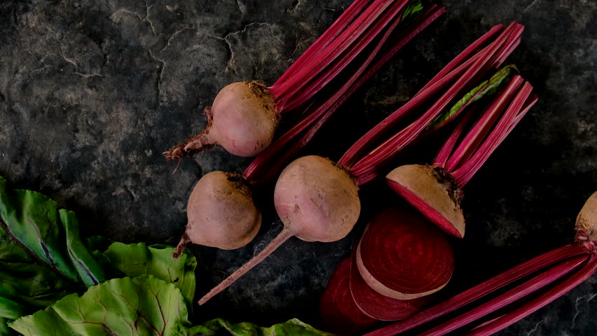 Beets contain betaine on the table. Selective focus.