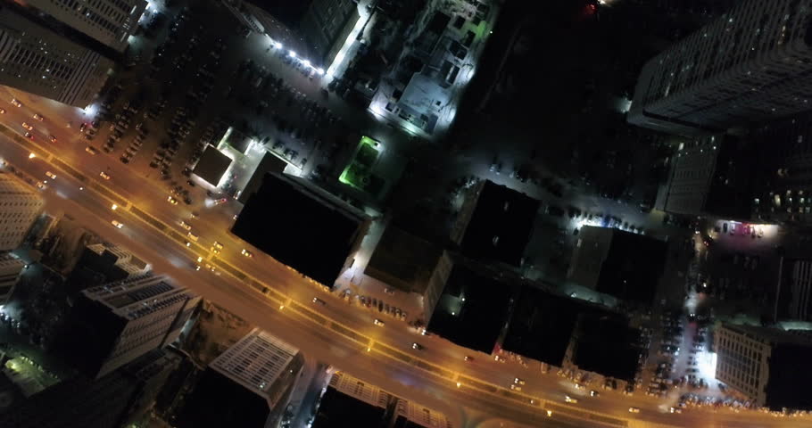 Blackout in a big city, view from above. 