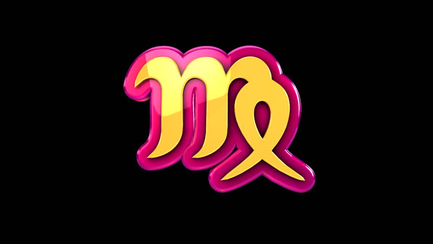 golden 3d render icon signs virgo with alpha rotary