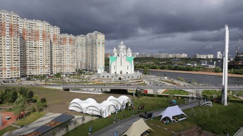 Aerial View of St. Nicholas Cathedral in Krasnogorsk
