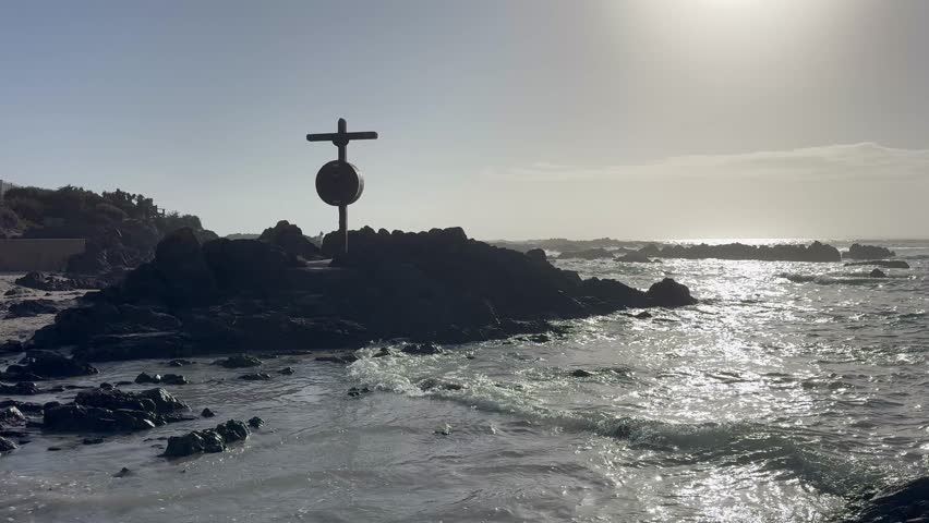 Sunset at Blouberg beach in Cape Town, South Africa.