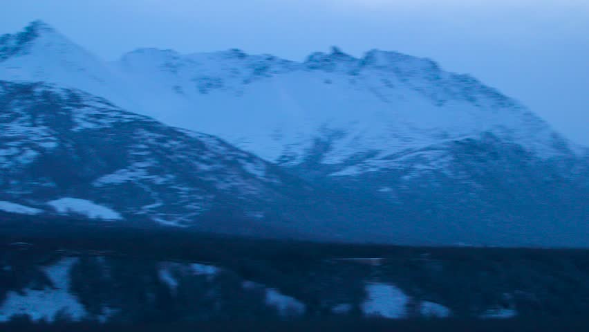 Large snowy mountain top on Alaska