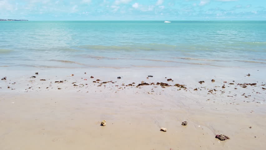 Drone entering the sea off João Pessoa, Paraíba