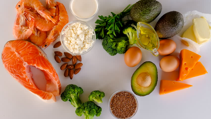 Foods containing vitamin D and omega 3. Selective focus. Food.