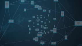 Animation of globe over network of connections and data processing. Global connections technology and digital interface concept digitally generated video. - Powered by Shutterstock - Get 15% off with code: PIKWIZARD15